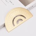 thumbnail image 2 of 3 Pack Vintage Brass Straight Ruler, Triangle Ruler, Protractor, 2 of 2