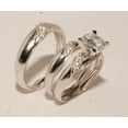 thumbnail image 2 of Lakshya Jewel LLC 3Ct CZ Wedding Bridal Band Trio Ring Set 14k White Gold Plated, 2 of 4