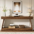 thumbnail image 4 of Tribesigns 70.87-Inch Entryway Table, Narrow Console Table with Storage, Dark Brown, 4 of 10