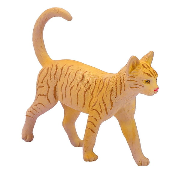 Yellow Cat Figures Small Cat Model Figurines Kitten Toys