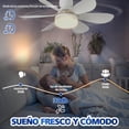 thumbnail image 4 of JUGLUTE Ventilador de Techo con Luz y Control Remoto, Luz Regulable 3000K-6500K 3 Velocidades 40W, Base E26/E27, Ideal para Sala, Rec&aacute;mara o Dormitorio, 4 of 7