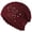 Wine Red, variant on HOMEIORA 1pc Crochet Slouchy Beanie Hat, Handmade Knit Floral Skull Cap, Women Cotton Cutout Hats for Spring Summer and Autumn, Beige