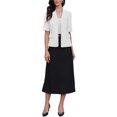 thumbnail image 2 of Short Sleeve Blazer for Women Summer Button Business Casual Office Work Suit Jacket M Cream White, 2 of 6