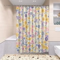 thumbnail image 2 of Ryvnso 4 Pcs Floral-8 Bathroom Shower Curtain Set with 12 Hooks Bath Mat Toilet Lid Cover, 2 of 8