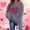 Gray, variant on Fznquz Sweatshirt Women Crew Neck Valentines Day Love Heart Graphic Outfit Cute Plus Size Red Fashion XL