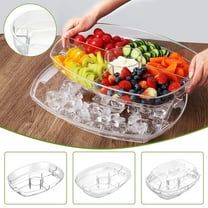Aihimol 15 Inch Clear Plastic Chilled Serving Tray