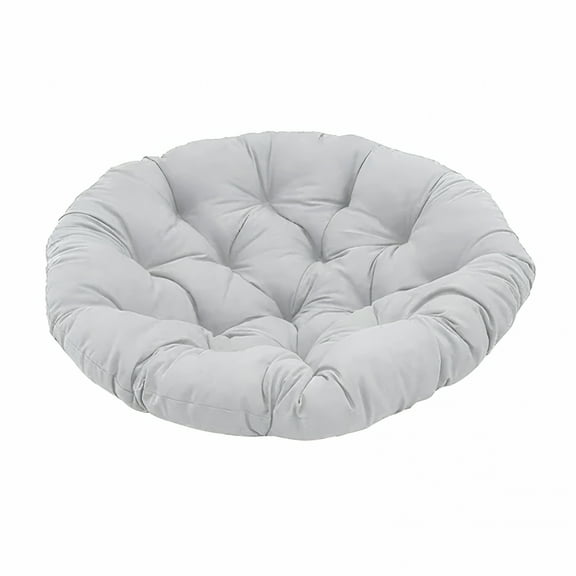 AUQ Padded Seat Cushion, Egg Shaped Chair Cushion, Round 15.7 Inch Multifunctional Comfortable Garden Chair Mat for Indoor Outdoor Use, Light Gray