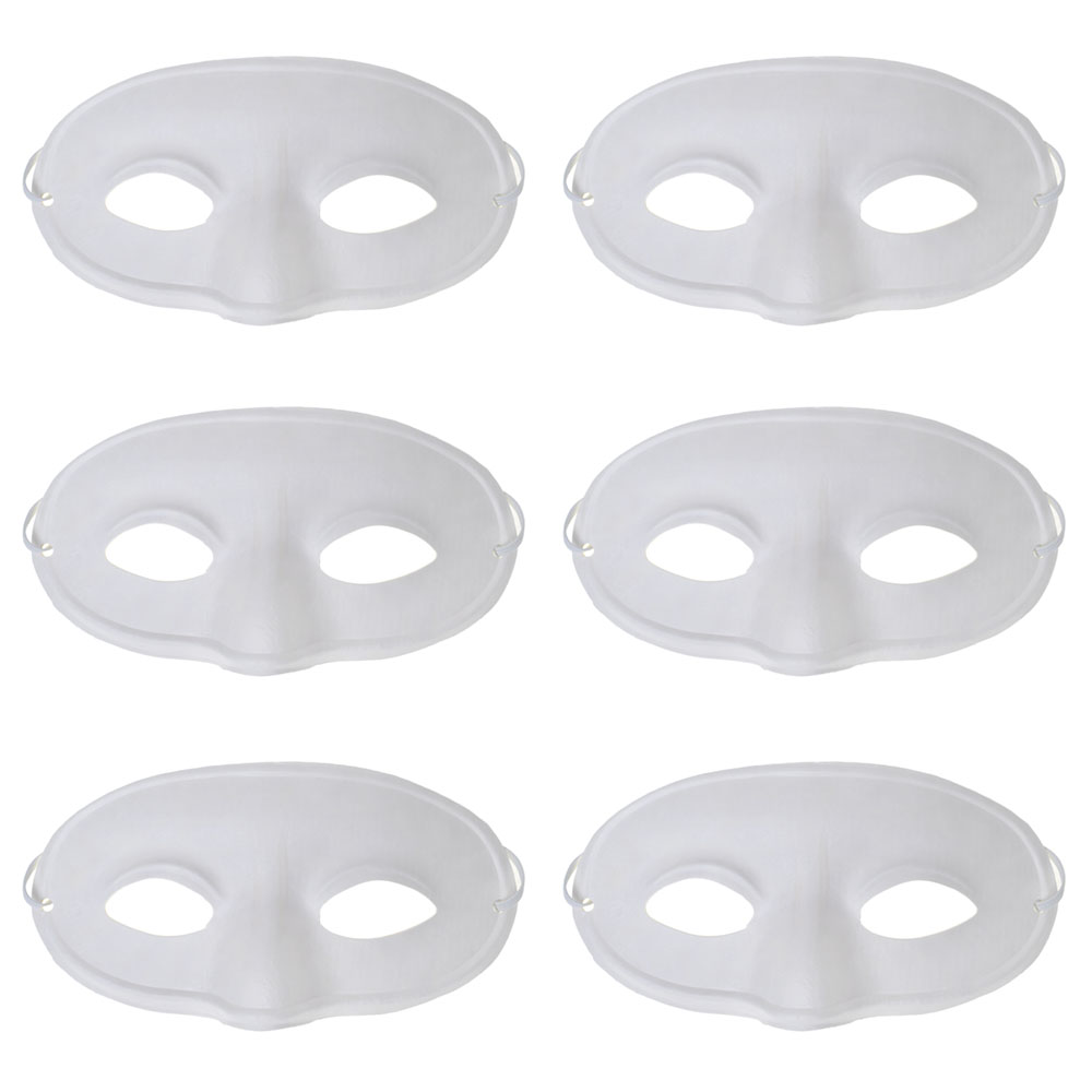 Aspire 6 PCS Blank DIY Eye Masks Craft Paper Halloween Masquerade Face
