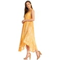 thumbnail image 4 of Sakkas Kara Long Draped Sleeveless Marbled Caftan Dress / Cover Up - Melon - One Size Regular, 4 of 5