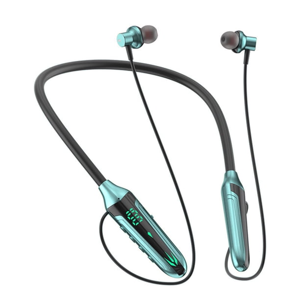 Auriculares Inalámbricos Bluetooth, Auriculares Deportivos Montados en el Cuello 5.3 de Alta Potencia con Absorción Magnética, Auriculares Inalámbricos Bluetooth Ipx5 Impermeables para el Trabajo Viaj