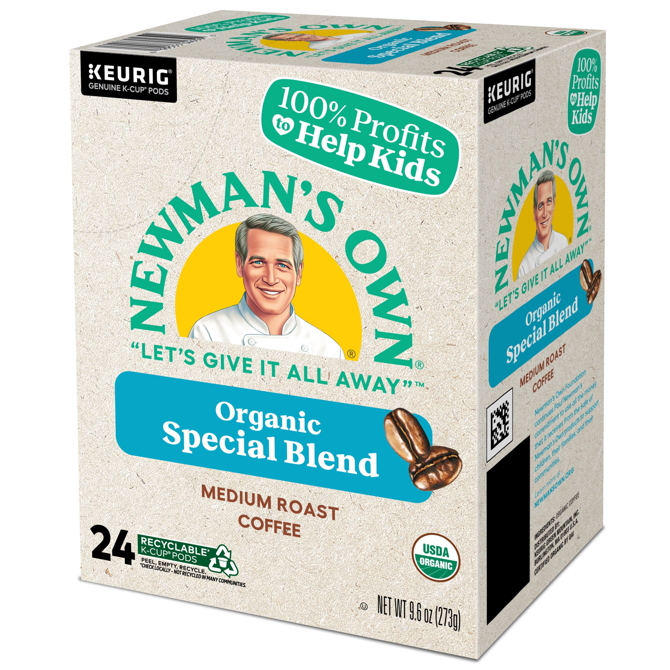 Newman s Own Organics Special Blend Medium Roast K Cup Coffee Pods 24 Count