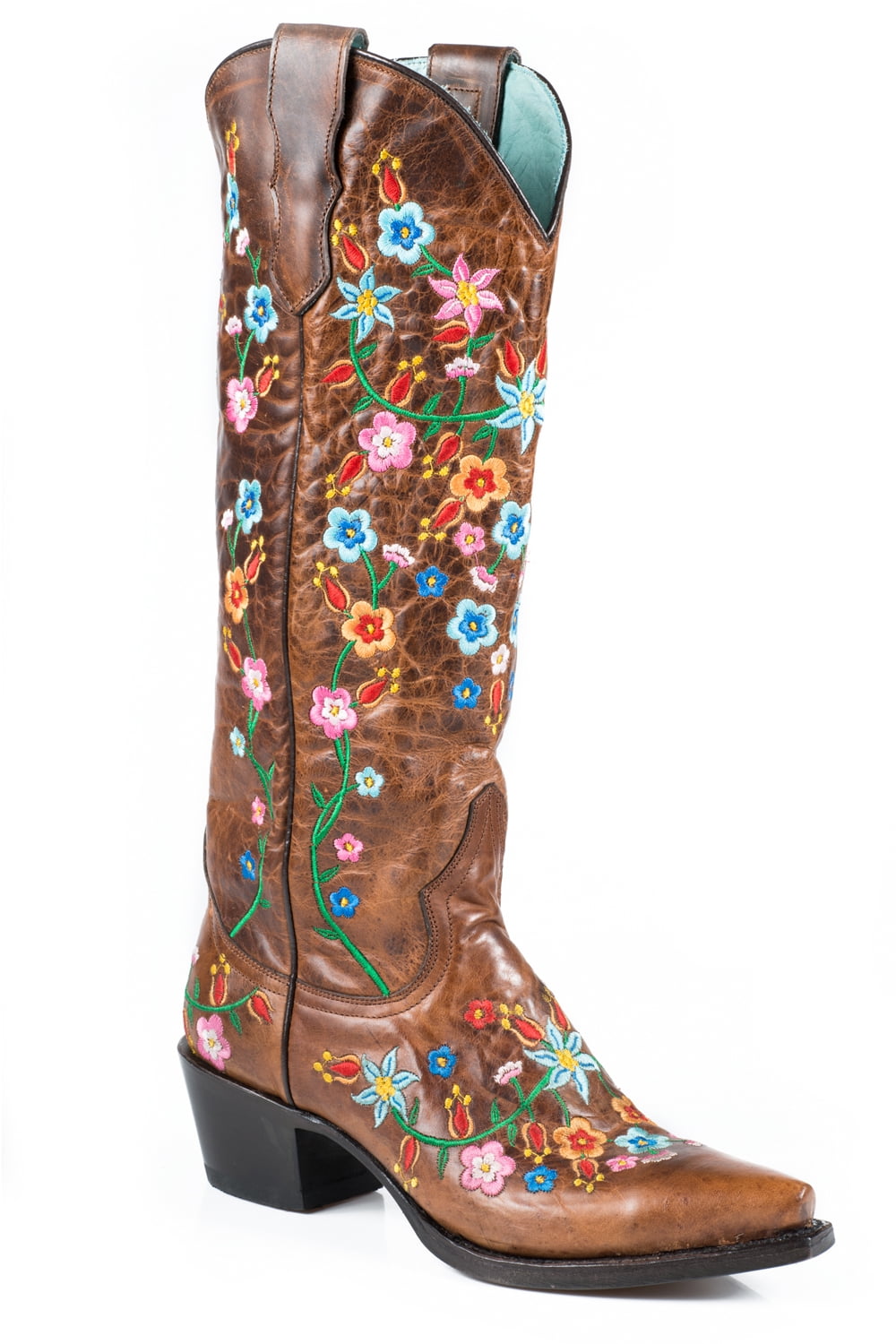 flora tan western boots