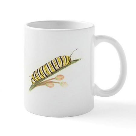 

CafePress - Monarch Butterfly And Caterpillar Mugs - 11 oz Ceramic Mug - Novelty Coffee Tea Cup