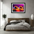 thumbnail image 3 of Stephen Chambers 32x23 Black Ornate Wood Framed With Double Matting Wall Art Titled - Unreal Neon Two Clownfish, 3 of 6
