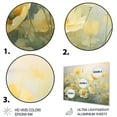 thumbnail image 3 of Designart "White Yellow Buttercups love expression II" Floral Metal Wall Decor, 3 of 5