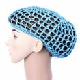 thumbnail image 6 of Women Fashion Hair Accessories Crochet Snood Sleeping Cover Turbans Hair Care Cap Wigs Mesh Knit Hair Net WHITE, 6 of 8