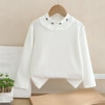 thumbnail image 2 of zbxnLI Girls Mock Turtleneck Long Sleeve Shirts for Girls Basic Tee Tops Cotton T-Shirts Age 2-11 Years, 2 of 3