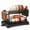 Black, variant on Storvive 2-Tier Carbon Steel Dish Drying Rack for Kitchen Counter, Large Capacity Dish Rack with Drainboard, Cutlery Holder, White
