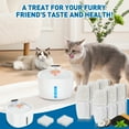 thumbnail image 5 of Cat Water Fountain Filters, 6 Pack Replacement Filters & 2 Pack Replacement Pre-Filter Sponges Set for 89oz/2.6L Automatic Pet Fountain Cat Water Fountain with Ion-exchange Resin & Activated Carbon, 5 of 7