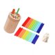 thumbnail image 4 of Vaso para clasificar colores con palitos, juguetes educativos sensoriales, cilíndricos para niños 24 piezas de palitos, 4 of 9
