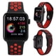 thumbnail image 5 of Pulsera inteligente completamente táctil Pulsera impermeable Monitor de ritmo cardíaco en tiempo real Fitness DeportesNegro Rojo, 5 of 8