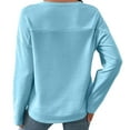 thumbnail image 4 of fatyb Womens V Neck Sweatshirts Long Sleeve Lightweight Casual Loose Pullover Tops Activewear for Women, 4 of 7