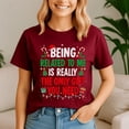 thumbnail image 5 of Being Related To Me Christmas, Funny Christmas TShirt, Santa Shirt, Vintage Holiday Tee, Merry Xmas Gift, Family Holiday Outfits, 5 of 5