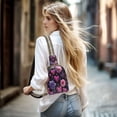 thumbnail image 7 of Stylish Leather Crossbody Bag 8.46x5.9x2.16In Easy To Carry Multi-Purpose Travel Hiking Shopping Fashion Pink Love Pattern, 7 of 7