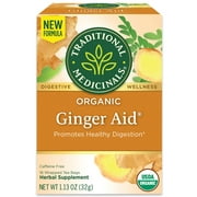 (6 Pack) Traditional Medicinals Organic Ginger Aid Herbal Tea,16 Tea Bags