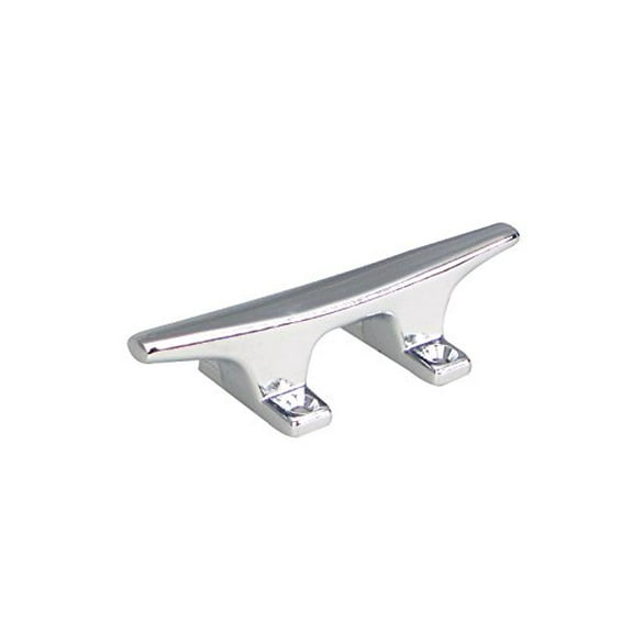 Pactrade Marine Boat Chrome Plated Flat Top Hollow Base Zamak 4-1/2'' Cleat for Docking