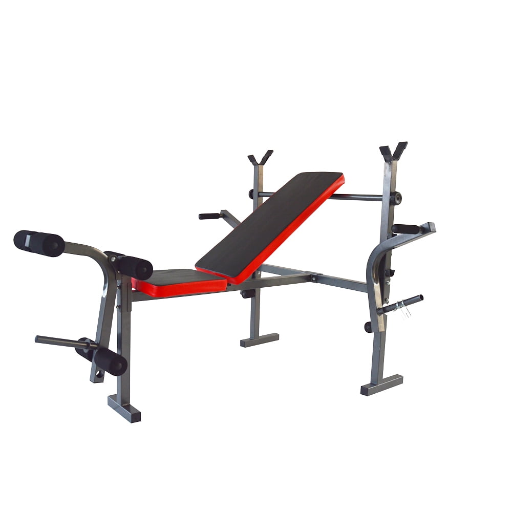 INTSUPERMAI Adjustable Indoor Weight Lifting Bench Fitness Set for Home ...