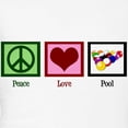 thumbnail image 3 of CafePress - Peace Love Pool Women's Light Pajamas - Women's Short Sleeve Print T-Shirt and Pants Light Cotton Pajama Set, 3 of 7