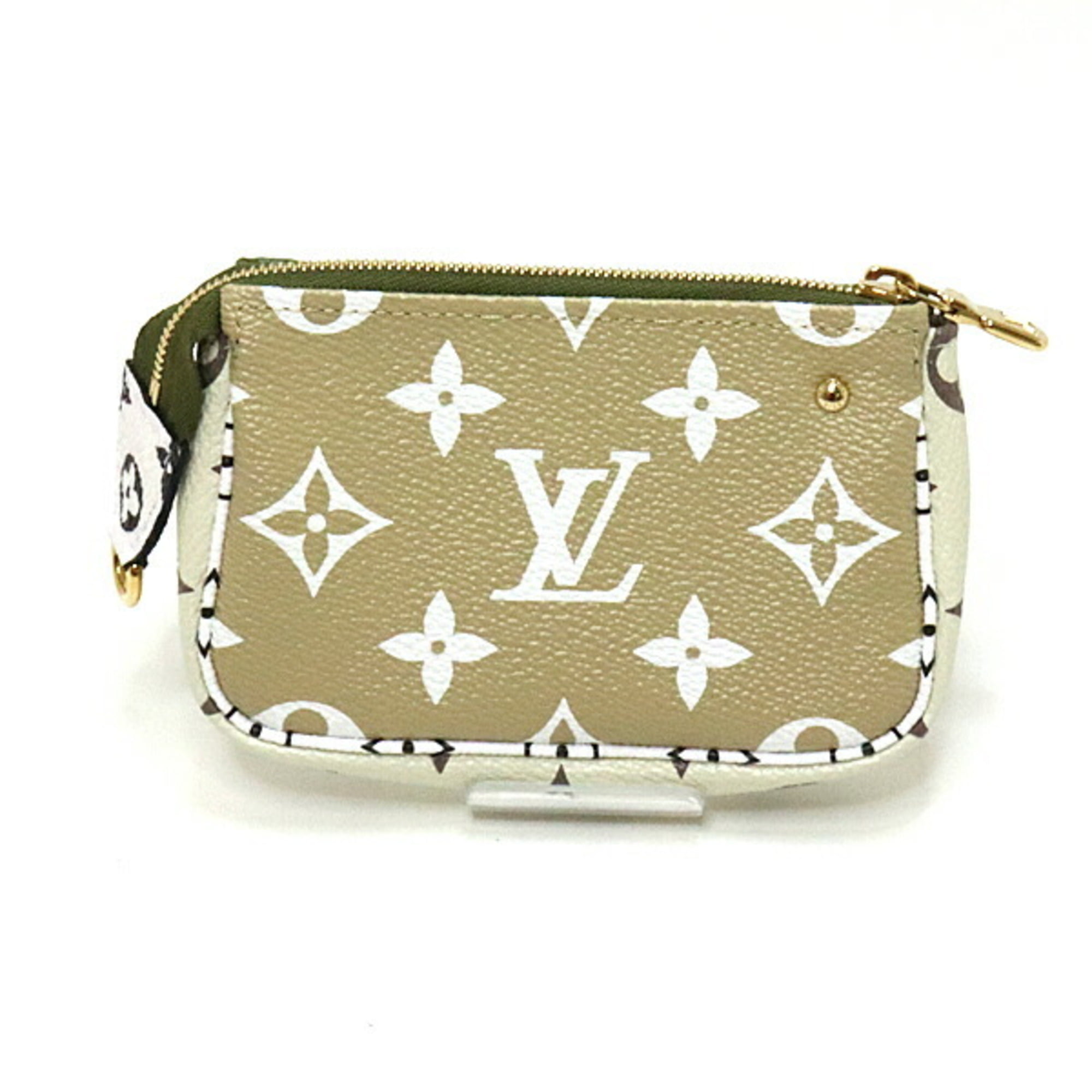 Authenticated Used Louis Vuitton M67579 Unisex Monogram Wallet  Beige,Green,Ivory 