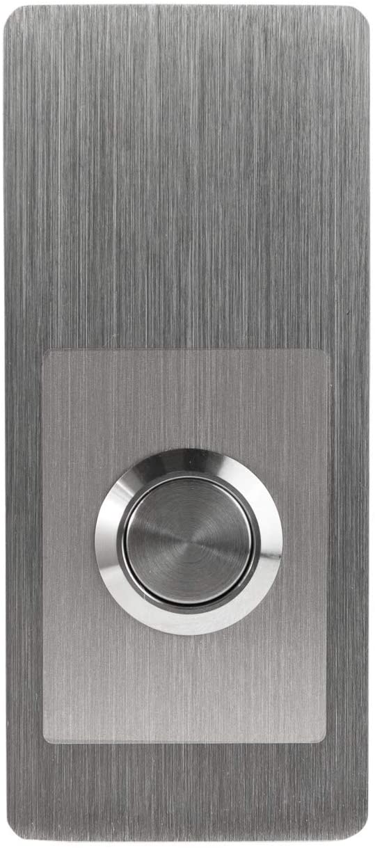 Modern Stainless Hardware R6 Stainless Steel Doorbell Button, 1.37” x 3.14” x 5/32”, 4mm Thick - image 1 of 6