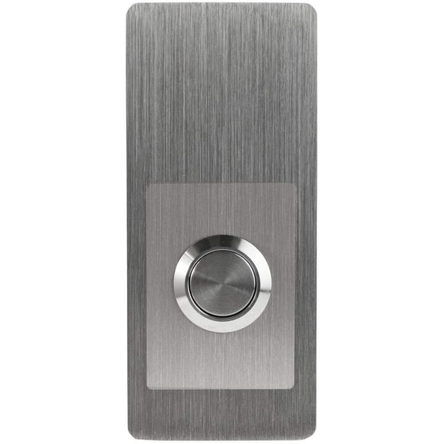 Modern Stainless Hardware R6 Stainless Steel Doorbell Button, 1.37” x 3.14” x 5/32”, 4mm Thick