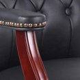 thumbnail image 5 of CQHXIAO Ergonomic Leather Reception Guest Chairs With Padded Seat And Arms Mid-Back Design For Office Use 26.3 Inch Deep, Black, 5 of 9