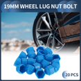 thumbnail image 2 of Unique Bargains 20pcs Plastic 19mm Outer Wheel Lug Nut Bolt Blue, 2 of 7