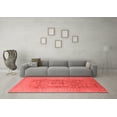 thumbnail image 3 of Ahgly Company Indoor Round Oriental Red Industrial Area Rugs, 5' Round, 3 of 4