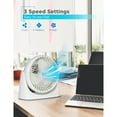 thumbnail image 3 of BLACK+DECKER BFTU107W 7-In. 3-Speed Portable Turbo Table Fan with Adjustable Tilt, White, BFTU107W, 3 of 7