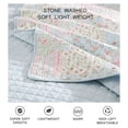 thumbnail image 4 of Drevy Holly 3-Piece Printed Patchwork Cotton Quilt Set - Flower Floral Candy Stripe Polka Dots - Stone Washed Lightweight Bedspread, Queen Size, 4 of 5