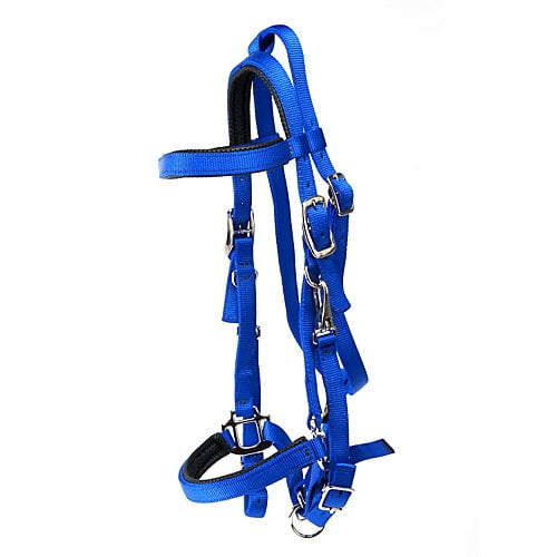 Triple E Nylon Padded Halter Trail Bridle Royal