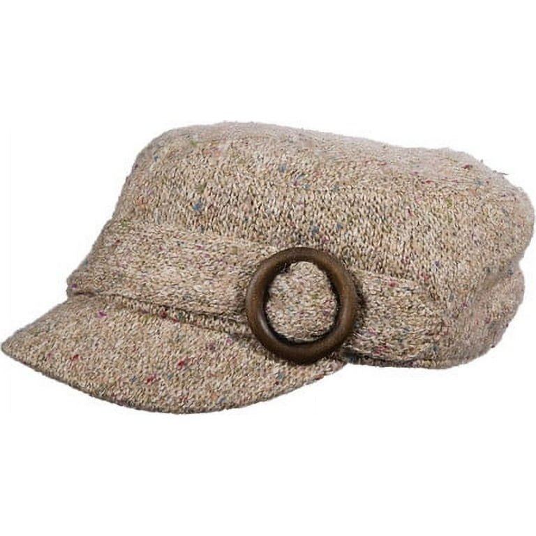 Women s Scala LW597 Knit Cadet Flat Cap Walmart