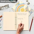 thumbnail image 4 of FORMRS 1-Subject Spiral Notebook 8" x 5" College Ruled 60 Refillable Sheet A5 Hard Cover, 2 Pack, Purple Rainbow Clouds, 4 of 7