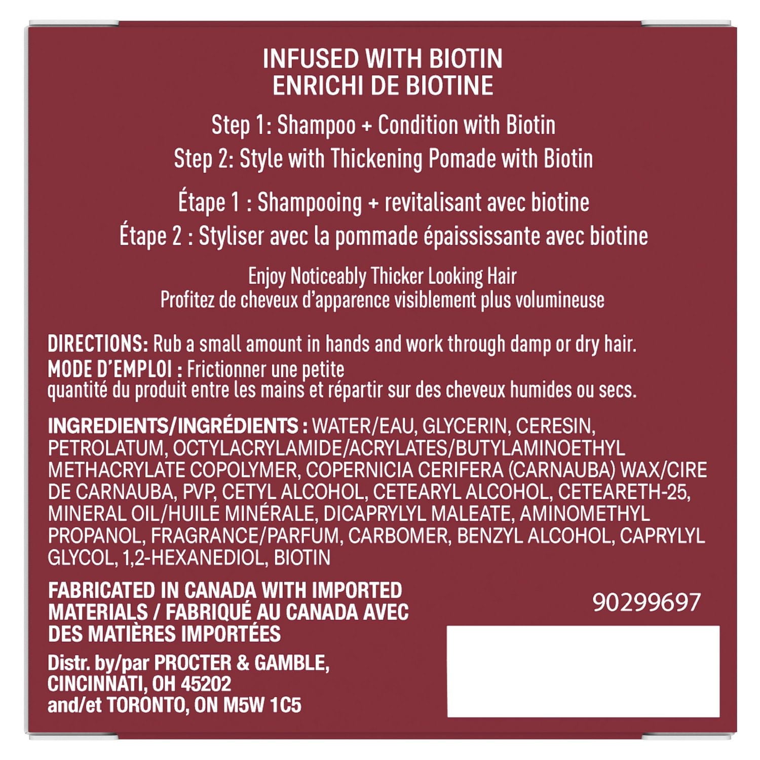 Old Spice Thickening Men's Pomade with Biotin, 63G