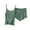 Green2, variant on FAIWAD Women 2 Piece Pajama Set Sleeveless Crop Cami Tops and Elastic Waist Shorts Lounge Sleepwear Set