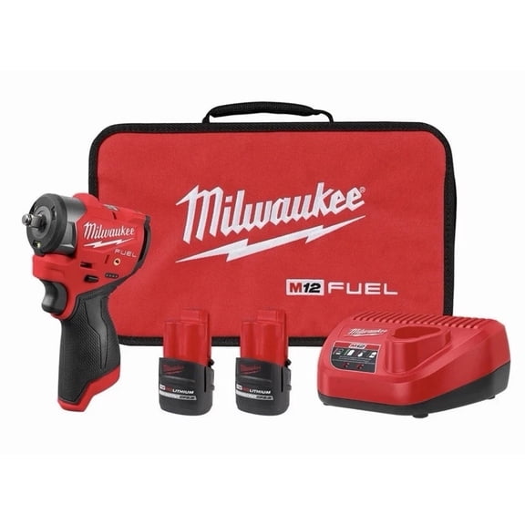 Milwaukee 3049-22 M12 FUEL 3/8" Sub-Compact Impact Wrench Kit with Friction Ring