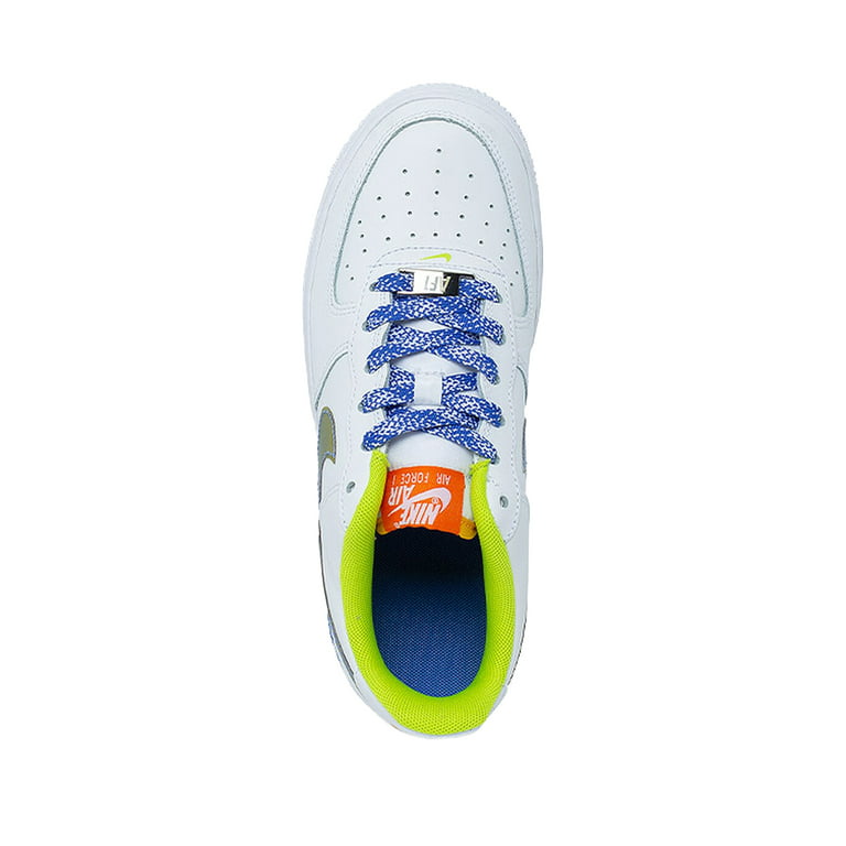 Nike Big Kids Air Force 1 Lv8 (white / multi-color-medium blue)