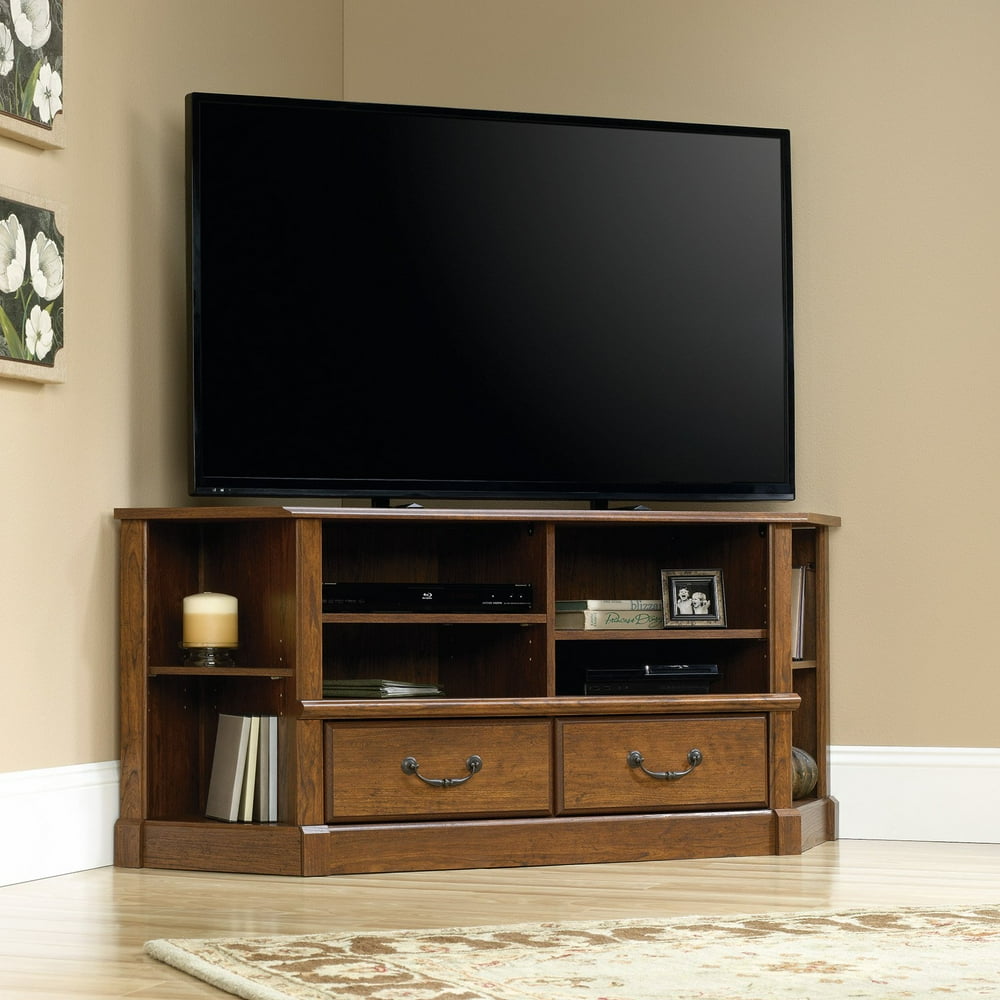 Sauder Orchard Hills Milled Cherry Corner Entertainment Credenza for