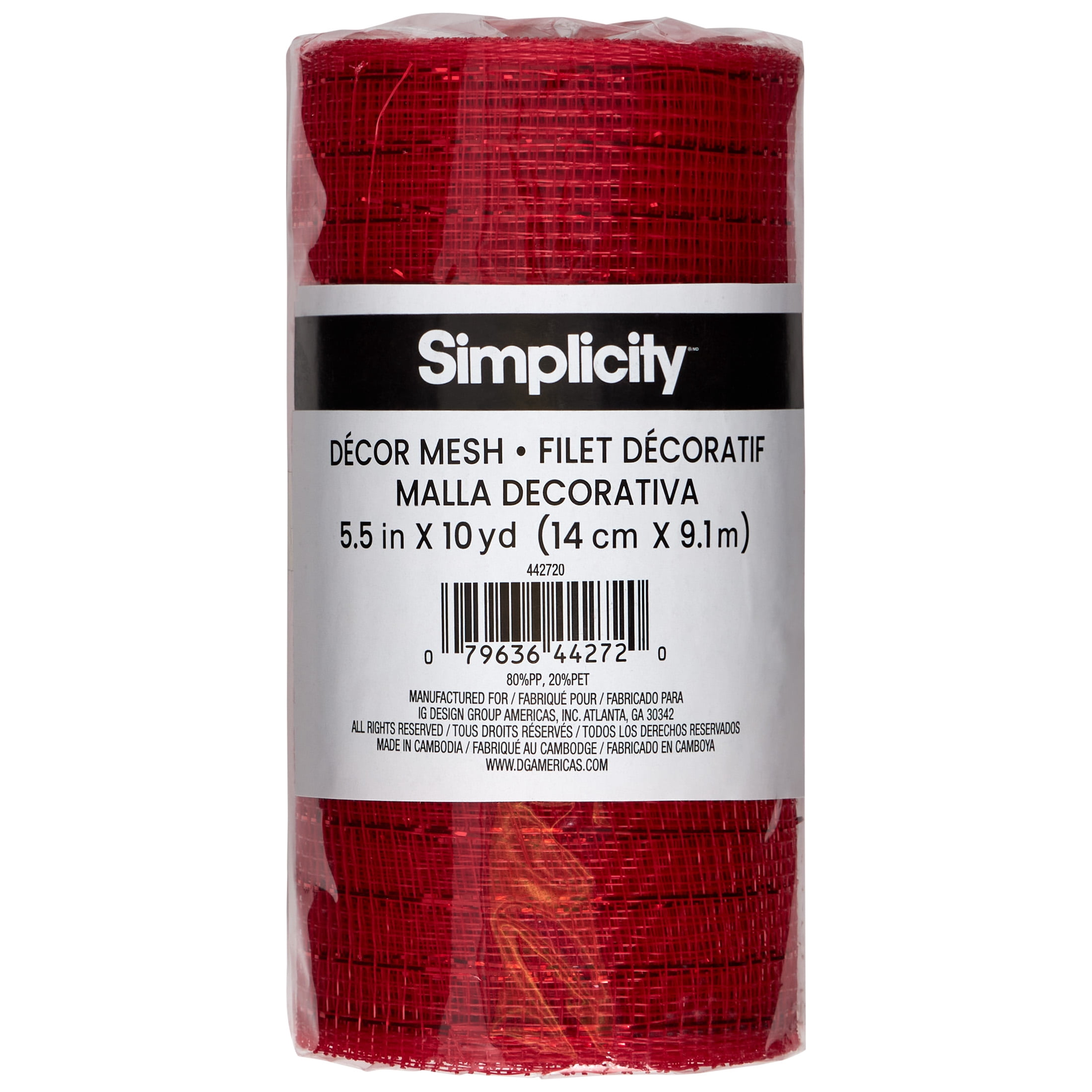 Simplicity mesh red 5.5in 10 yard, prefect for wreaths and decorating