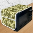thumbnail image 1 of Army Green Microwave Oven Cover, Camouflage Pattern Nature Themed Design in Sage Color Palette Print, Water Resistant Organizer with Pockets for Kitchen, 36" x 12", Fawn Khaki and Cream, by Ambesonne, 1 of 1